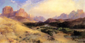 Zion Tal Süd Utah Landschaft Thomas Moran Ölgemälde